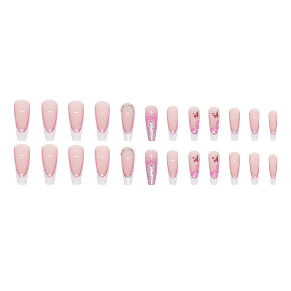 12 Sizes-24 Pcs Press On Nails Z669