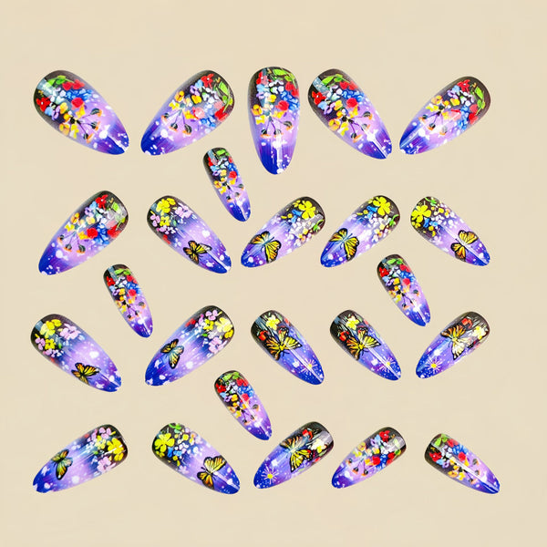 12 Sizes-24 Pcs Press On Nails Y1890