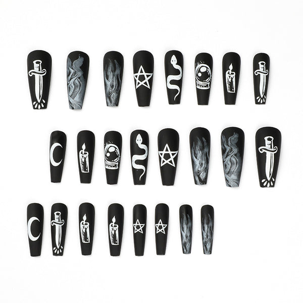 12 Sizes-24 Pcs Press On Nails JP1555