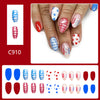 12 Sizes-24 Pcs Press On Nails C910