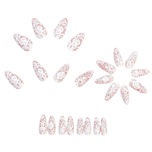 12 Sizes-24 Pcs Press On Nails Y1895
