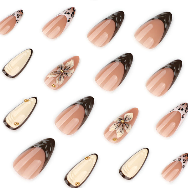 12 Sizes-24 Pcs Press On Nails JP4055