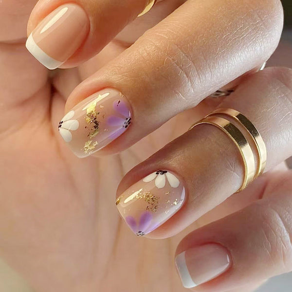 12 Sizes-24 Pcs Press On Nails C1032