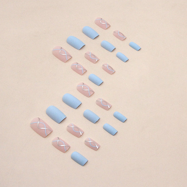 12 Sizes-24 Pcs Press On Nails W640