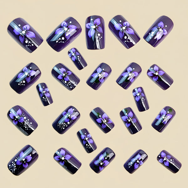 12 Sizes-24 Pcs Press On Nails Y1780