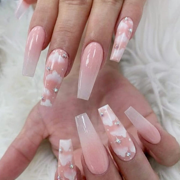 12 Sizes-24 Pcs Press On Nails Z115