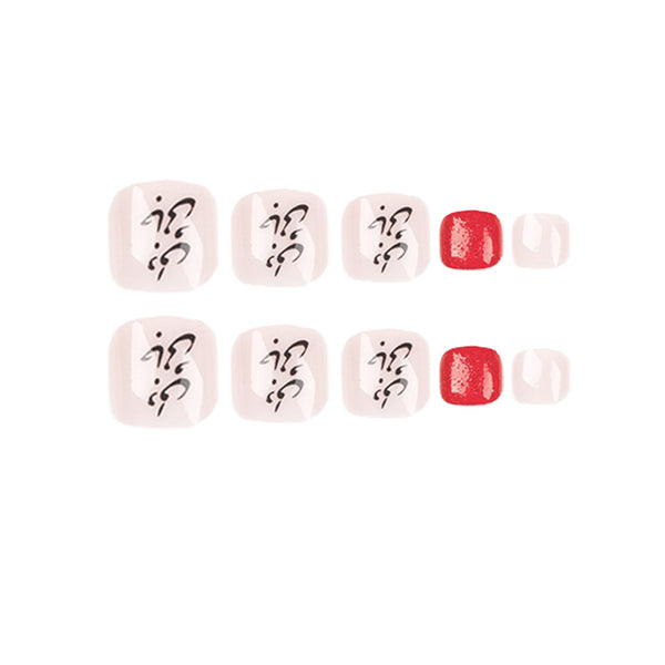 12 Sizes-24 Pcs Press On Nails JP1668
