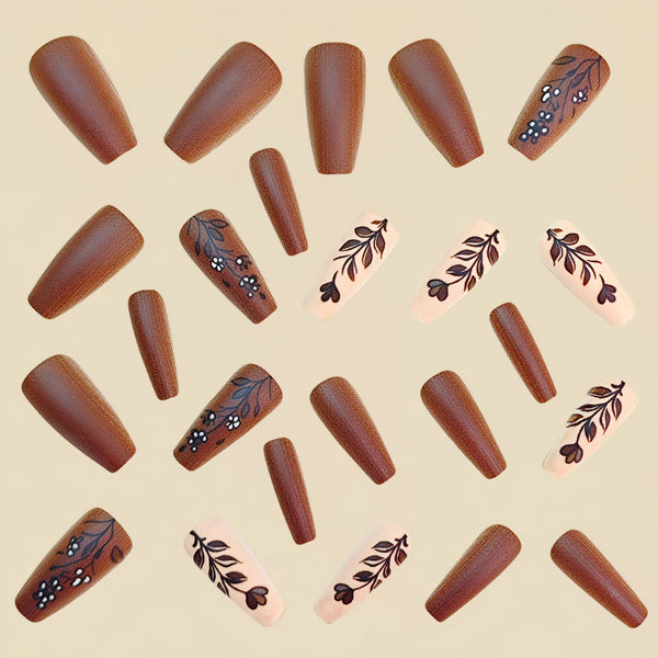 12 Sizes-24 Pcs Press On Nails Y1000