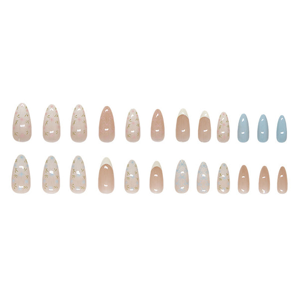 12 Sizes-24 Pcs Press On Nails R981