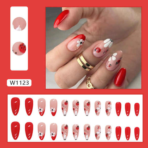 12 Sizes-24 Pcs Press On Nails W1123