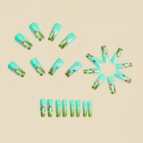 12 Sizes-24 Pcs Press On Nails Y1980