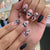 12 Sizes-24 Pcs Press On Nails W641