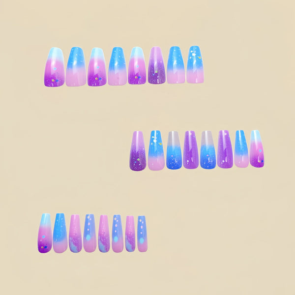 12 Sizes-24 Pcs Press On Nails Y491