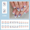 12 Sizes-24 Pcs Press On Nails C908