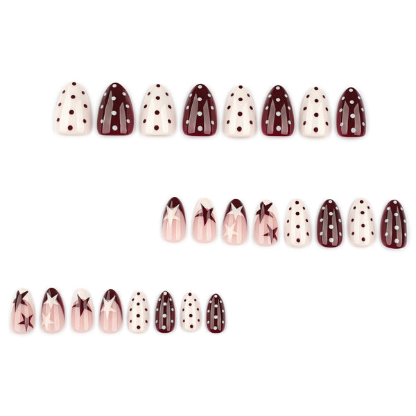 12 Sizes-24 Pcs Press On Nails JP4278