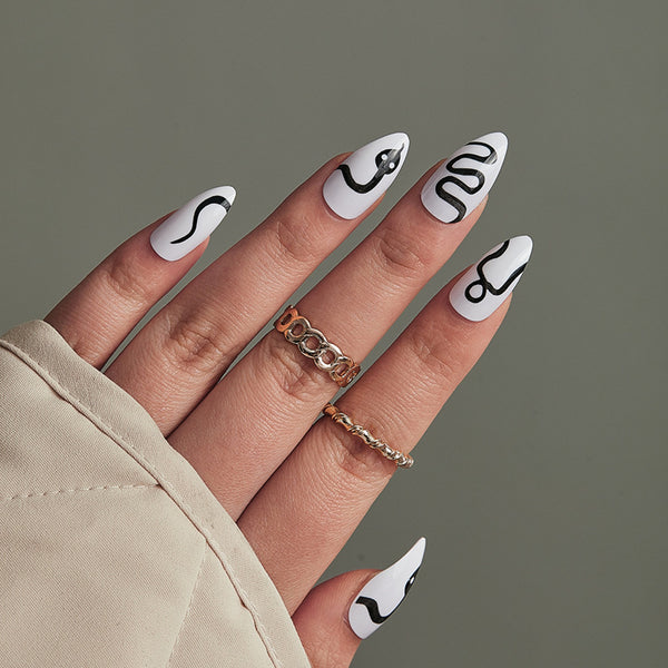 12 Sizes-24 Pcs Press On Nails W317