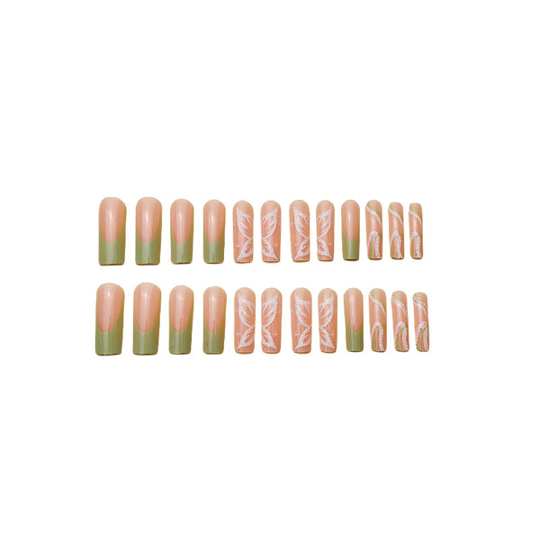 12 Sizes-24 Pcs Press On Nails Y121