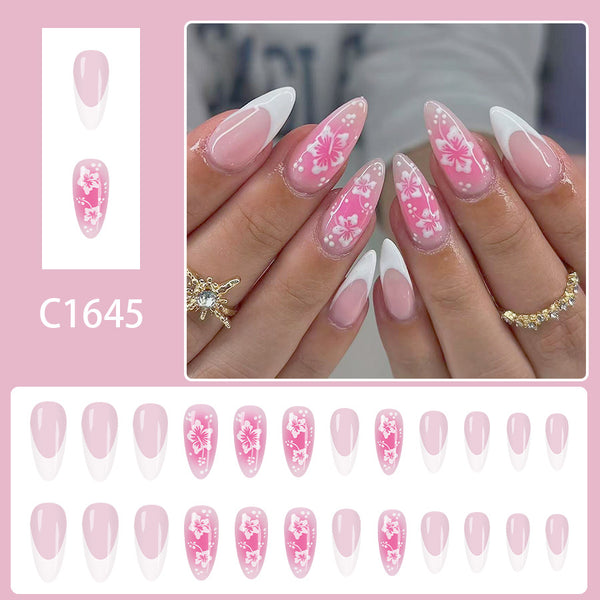 12 Sizes-24 Pcs Press On Nails C1645