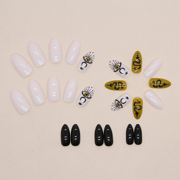 12 Sizes-24 Pcs Press On Nails W1022