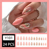 12 Sizes-24 Pcs Press On Nails Y101