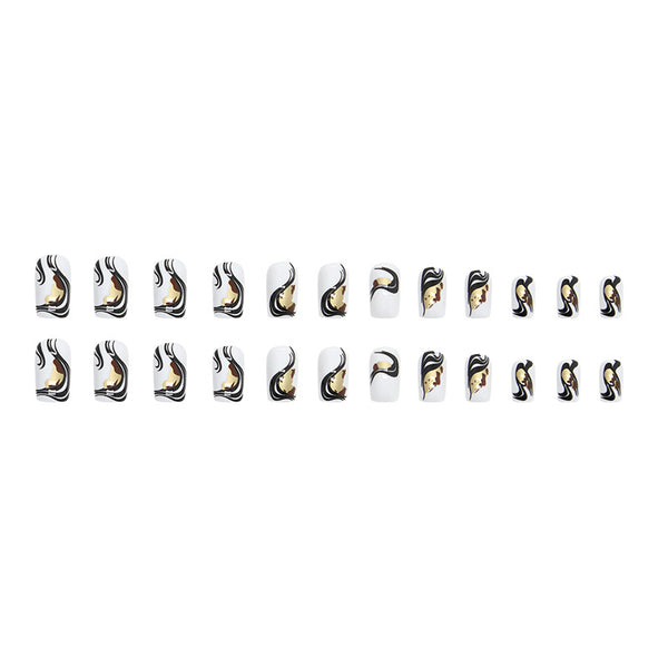 12 Sizes-24 Pcs Press On Nails W545