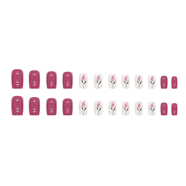 12 Sizes-24 Pcs Press On Nails W871