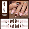 12 Sizes-24 Pcs Press On Nails C1225