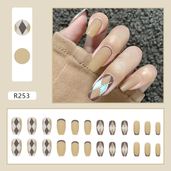 12 Sizes-24 Pcs Press On Nails R241