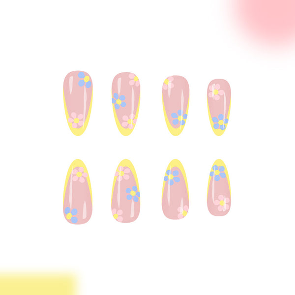 12 Sizes-24 Pcs Press On Nails C1545