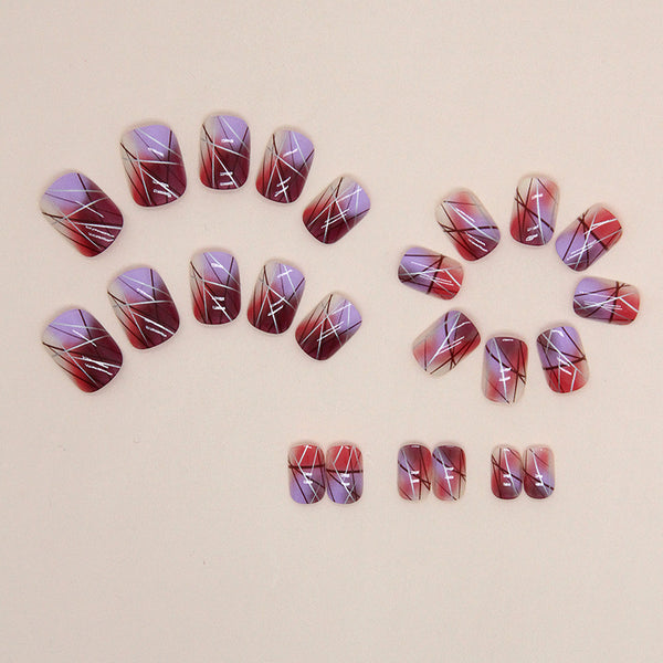 12 Sizes-24 Pcs Press On Nails W1312