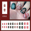 12 Sizes-24 Pcs Press On Nails C052