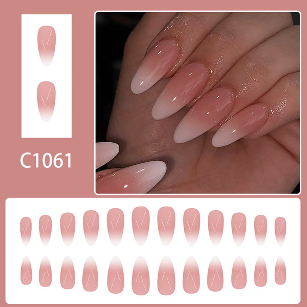 12 Sizes-24 Pcs Press On Nails C1061