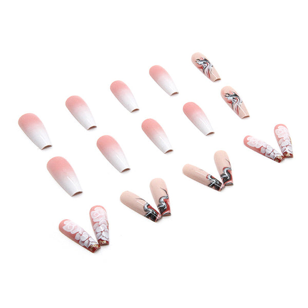 12 Sizes-24 Pcs Press On Nails W163