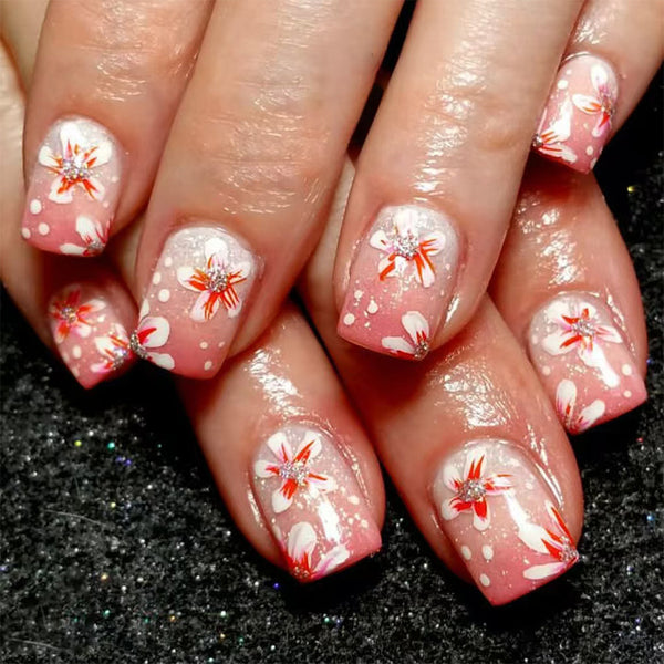 12 Sizes-24 Pcs Press On Nails C903