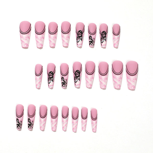 12 Sizes-24 Pcs Press On Nails JP1677