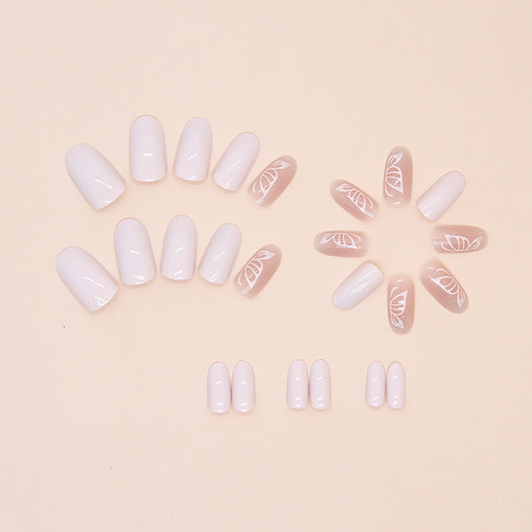 12 Sizes-24 Pcs Press On Nails W1530