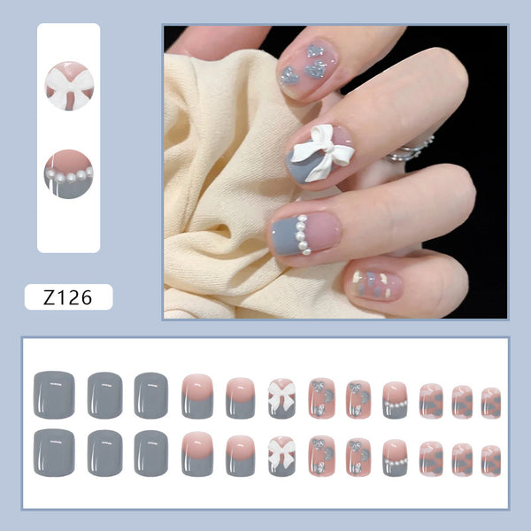 12 Sizes-24 Pcs Press On Nails Z122