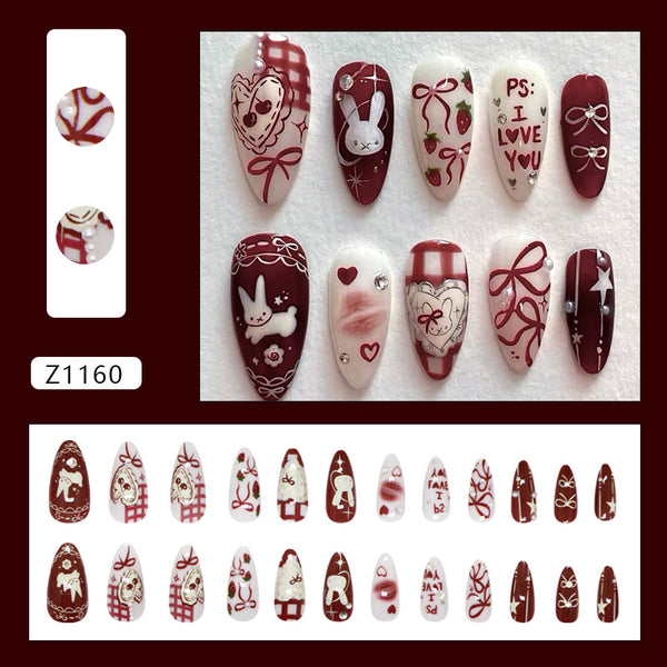 12 Sizes-24 PcsPress On Nails Z1160