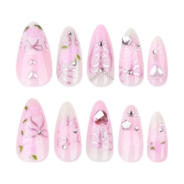 12 Sizes-24 Pcs Press On Nails JP3753