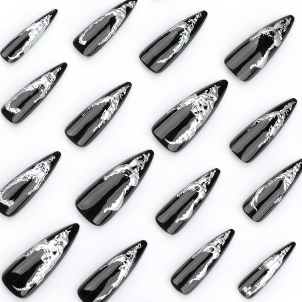 12 Sizes-24 Pcs Press On Nails JP3526