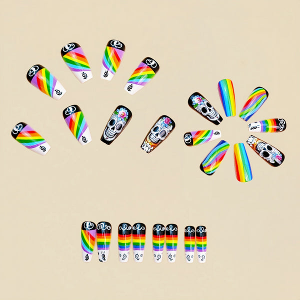 12 Sizes-24 Pcs Press On Nails Y954