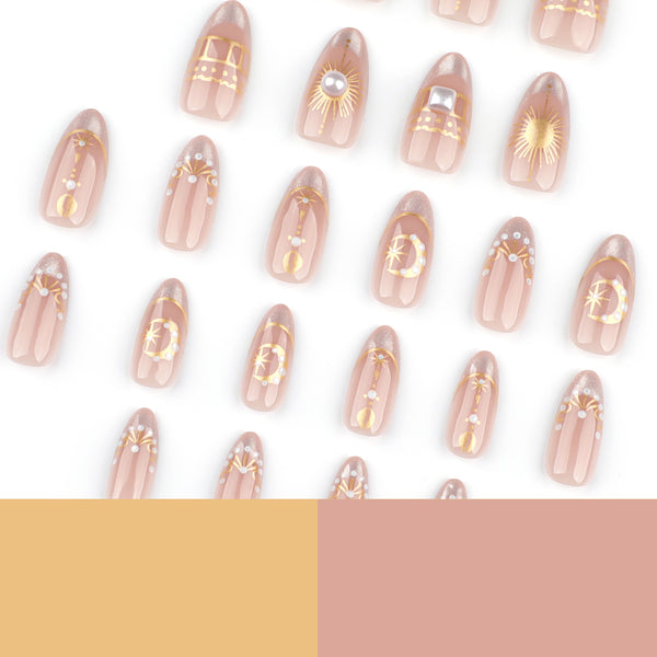 12 Sizes-24 Pcs Press On Nails JP3650