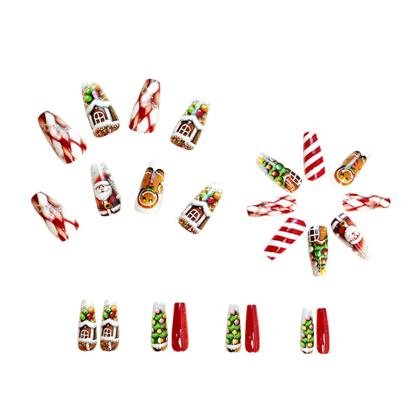 12 Sizes-24 Pcs Press On Nails Y419