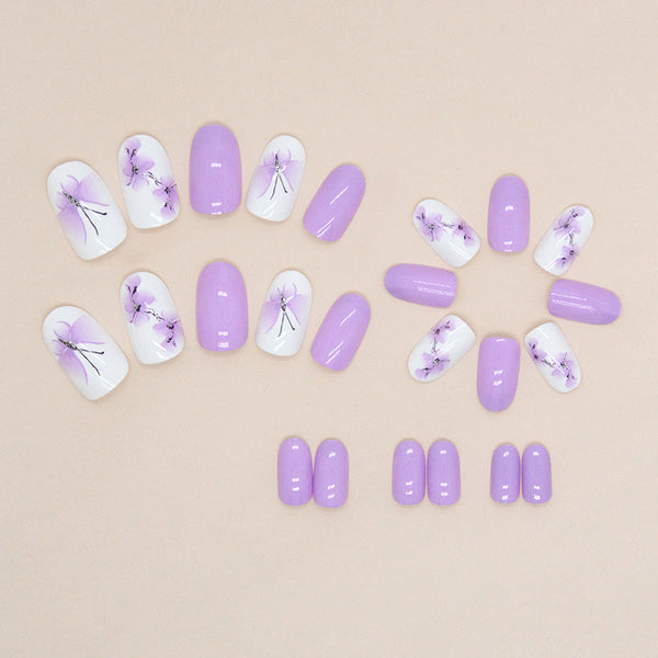 12 Sizes-24 Pcs Press On Nails W1172