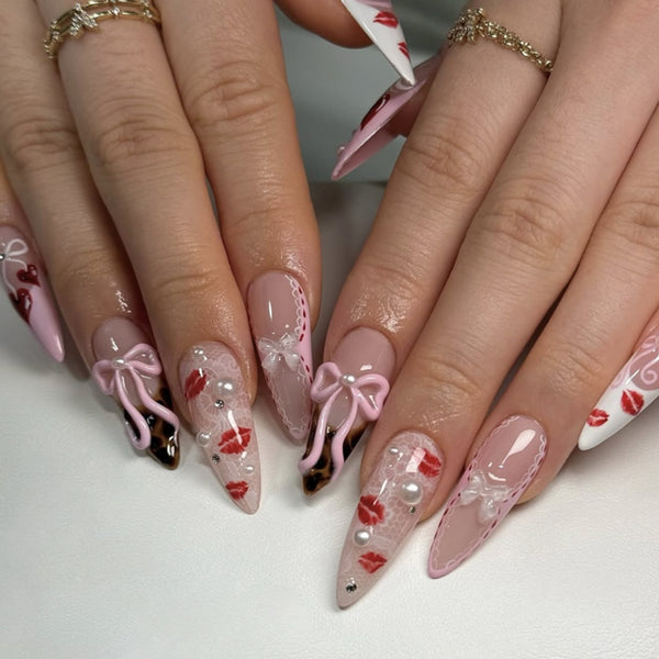 12 Sizes-24 Pcs Press On Nails JP4237