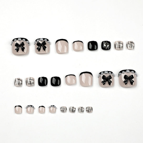 12 Sizes-24 Pcs Press On Nails JP1670