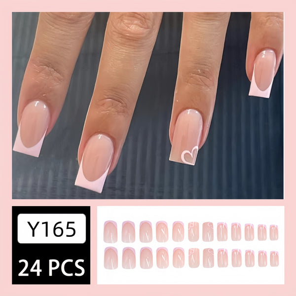 12 Sizes-24 Pcs Press On Nails Y165