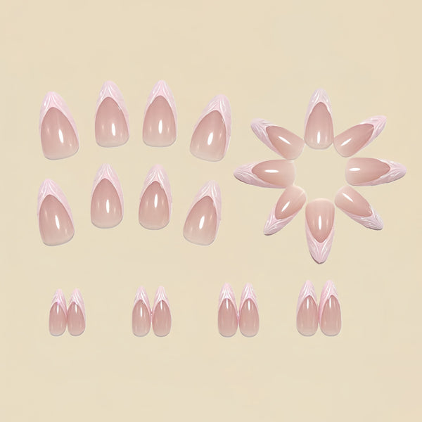12 Sizes-24 Pcs Press On Nails Y1814