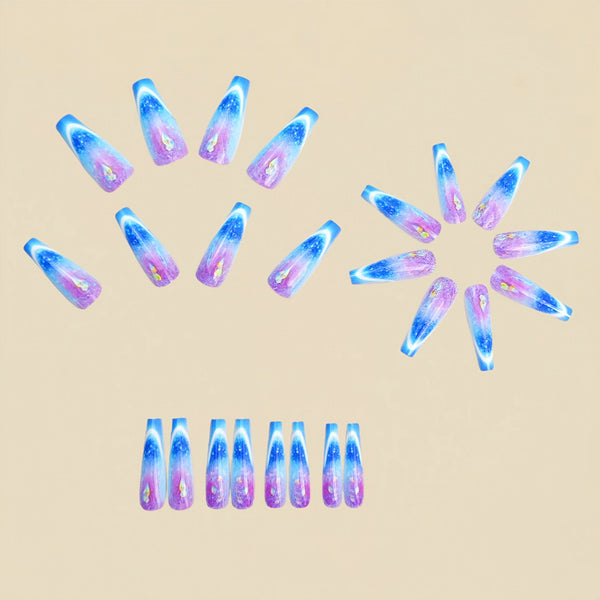 12 Sizes-24 Pcs Press On Nails Y950