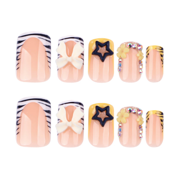 12 Sizes-24 Pcs Press On Nails JP3656